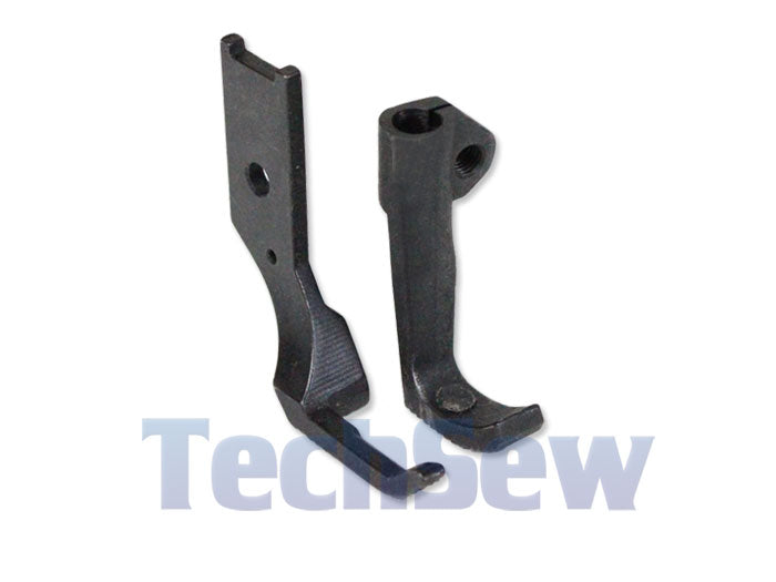 Left Toe Zipper Foot with Teeth for Compound Walking Foot Machines