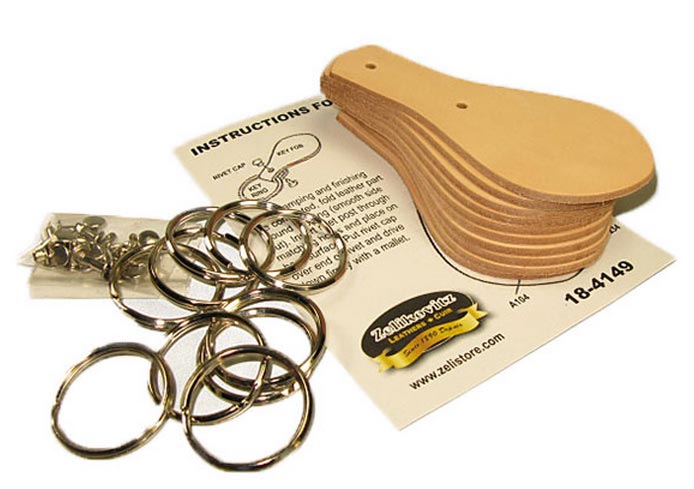 Leather Key Fob Kit 10 Pack