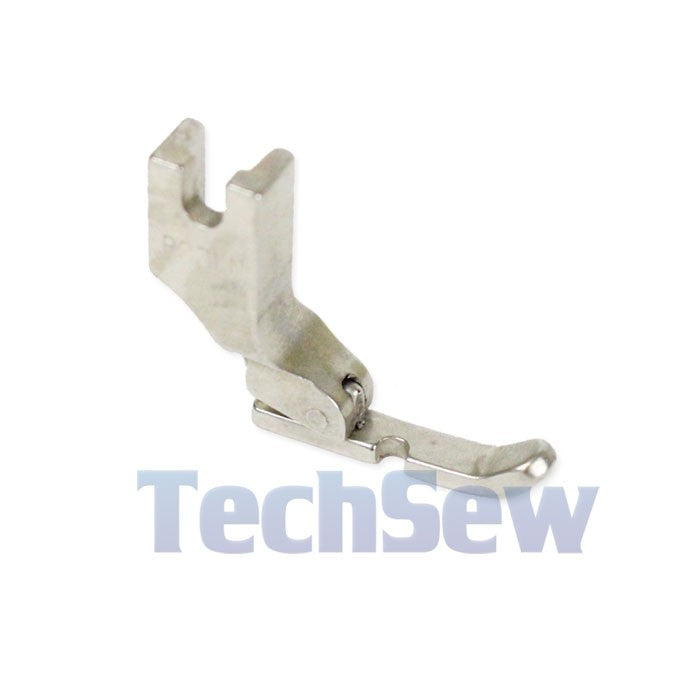 Left Narrow Hinged Zipper Foot for Industrial Straight Stitch Machines