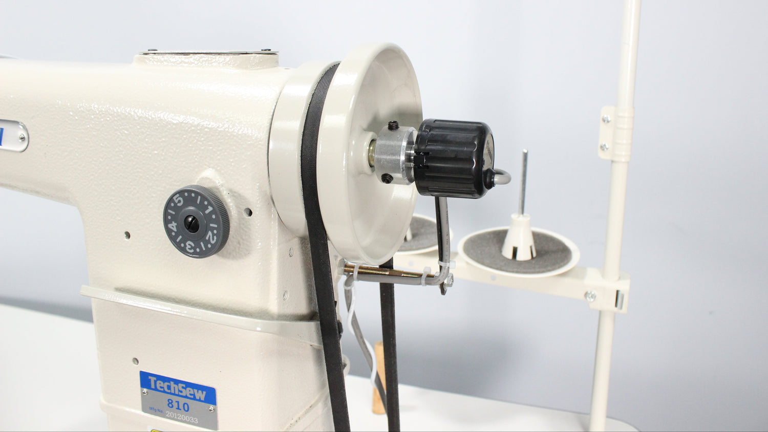 Sewing machine with a white background