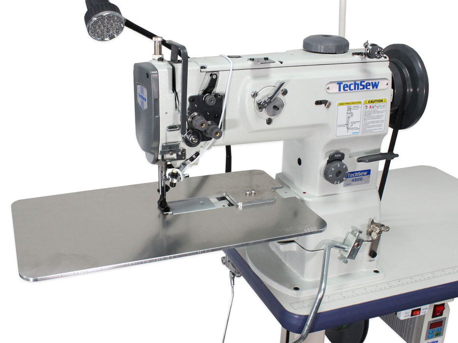 Techsew 4800 PRO Cylinder Walking Foot Industrial Sewing Machine with Pedestal Stand Package