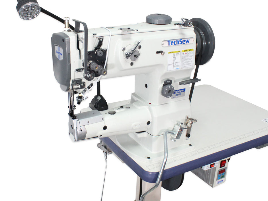 Techsew 4800 PRO Cylinder Walking Foot Industrial Sewing Machine with Pedestal Stand Package