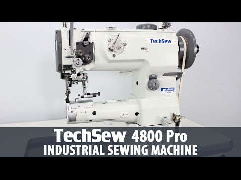 Techsew 4800 PRO Cylinder Walking Foot Industrial Sewing Machine with Pedestal Stand Package