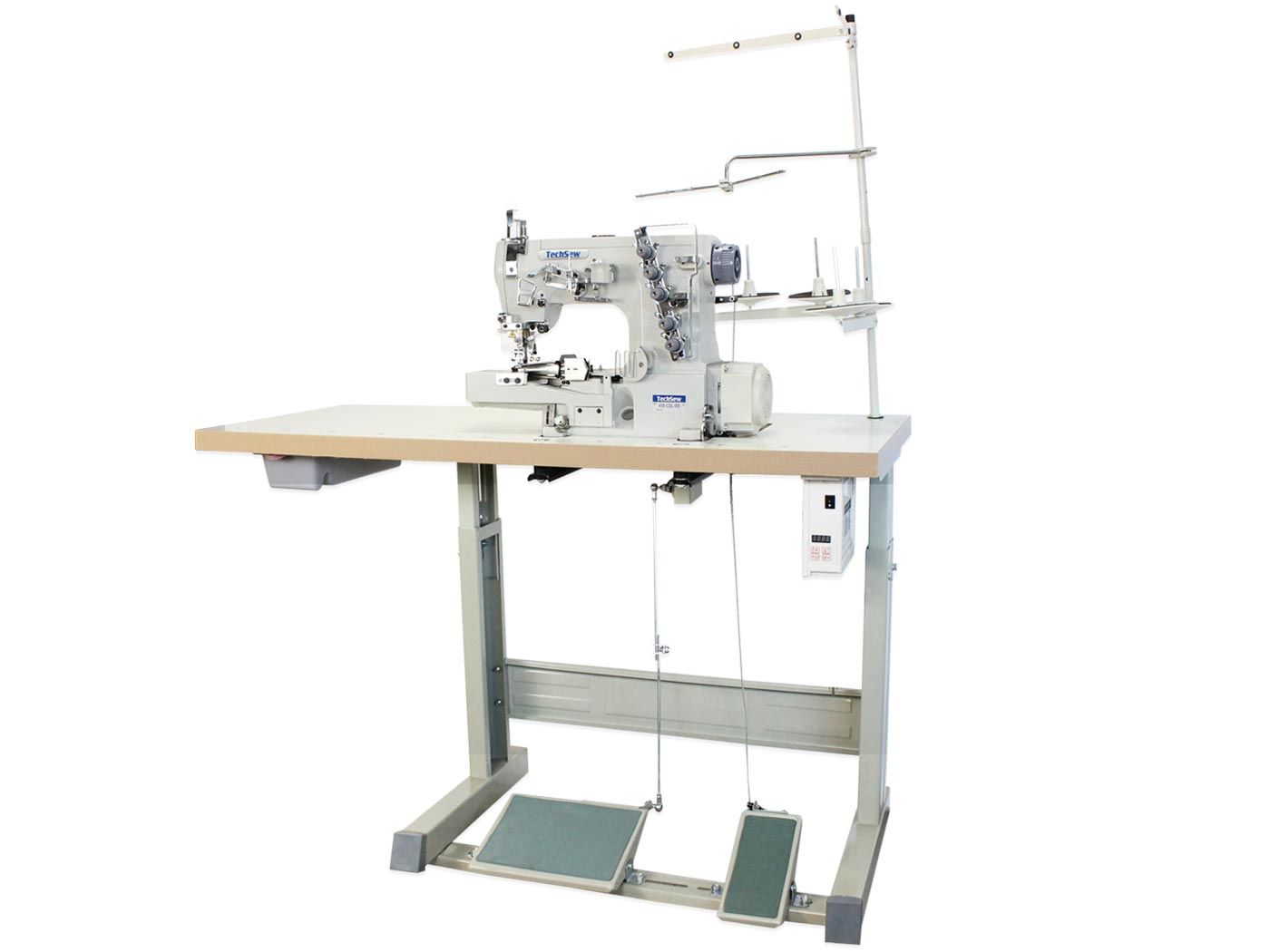 Techsew T450-COL Cylinder Coverstitch Industrial Sewing Machine with ...
